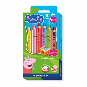 Staedtler Peppa Pig 3in1 colour pencils, pack 6