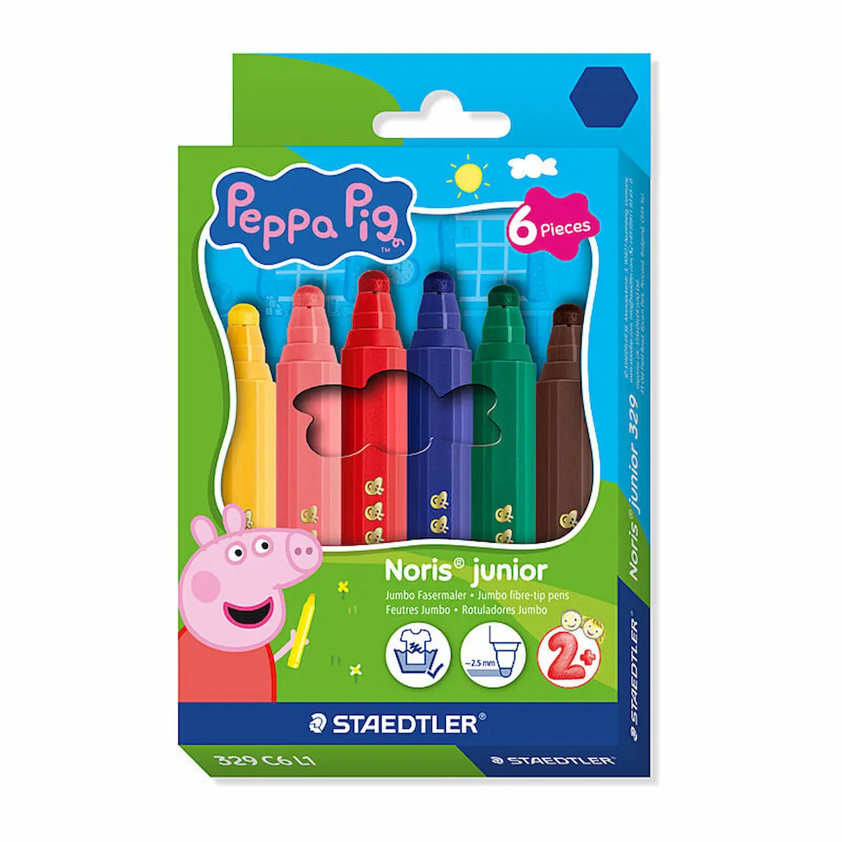Staedtler Peppa Pig Jumbo Colouring Pens Pack 6