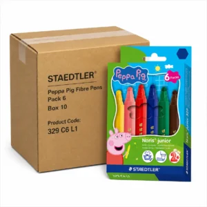 Staedtler Peppa Pig Jumbo Colouring Pens Pack 6, Bulk Box 10