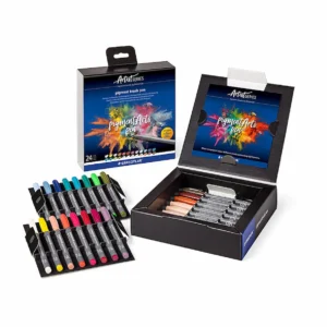 Staedtler Pigment Brush Pens, 371 Pack 24, Trays