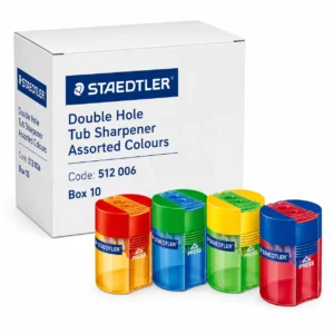Staedtler Double Hole Tub Sharpener Assorted Box 10