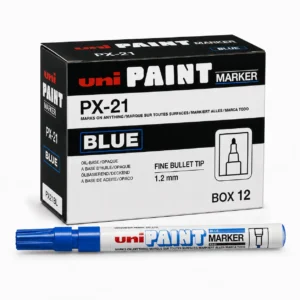Uni PX21 fine blue paint markers, box 12