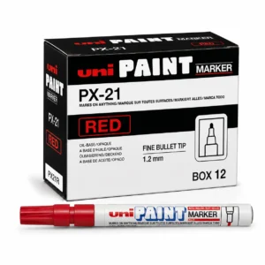 Uni PX21 fine red paint markers, box 12