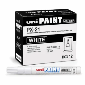 Uni PX21 white paint markers, box 12