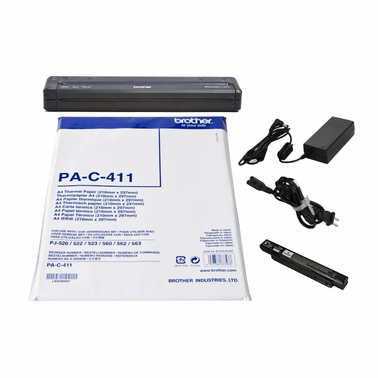 Brother PJ-722 Portable Thermal Printer Bundle Pack