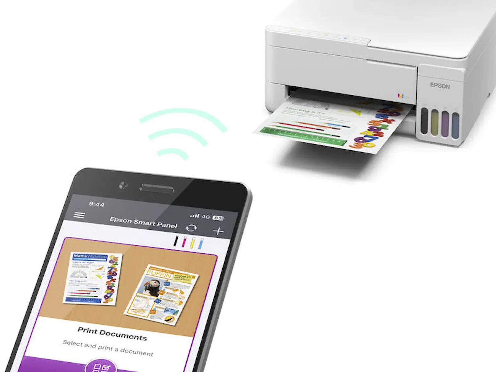 Epson ET-2910 EcoTank Colour Multi-function Printer, wireless printing
