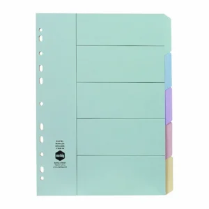 Marbig 5 Tab Dividers Manilla Pastel