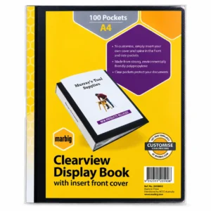Marbig A4 Clearview Display Book, 100 pocket