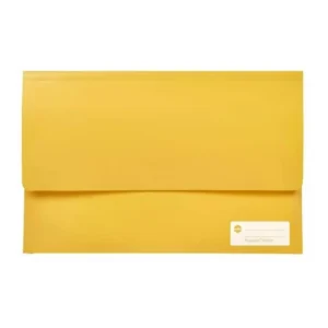 Marbig Polypick Foolscap Document Wallet, Yellow