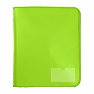 Marbig Zipper Binder, 2D, 25mm, Lime