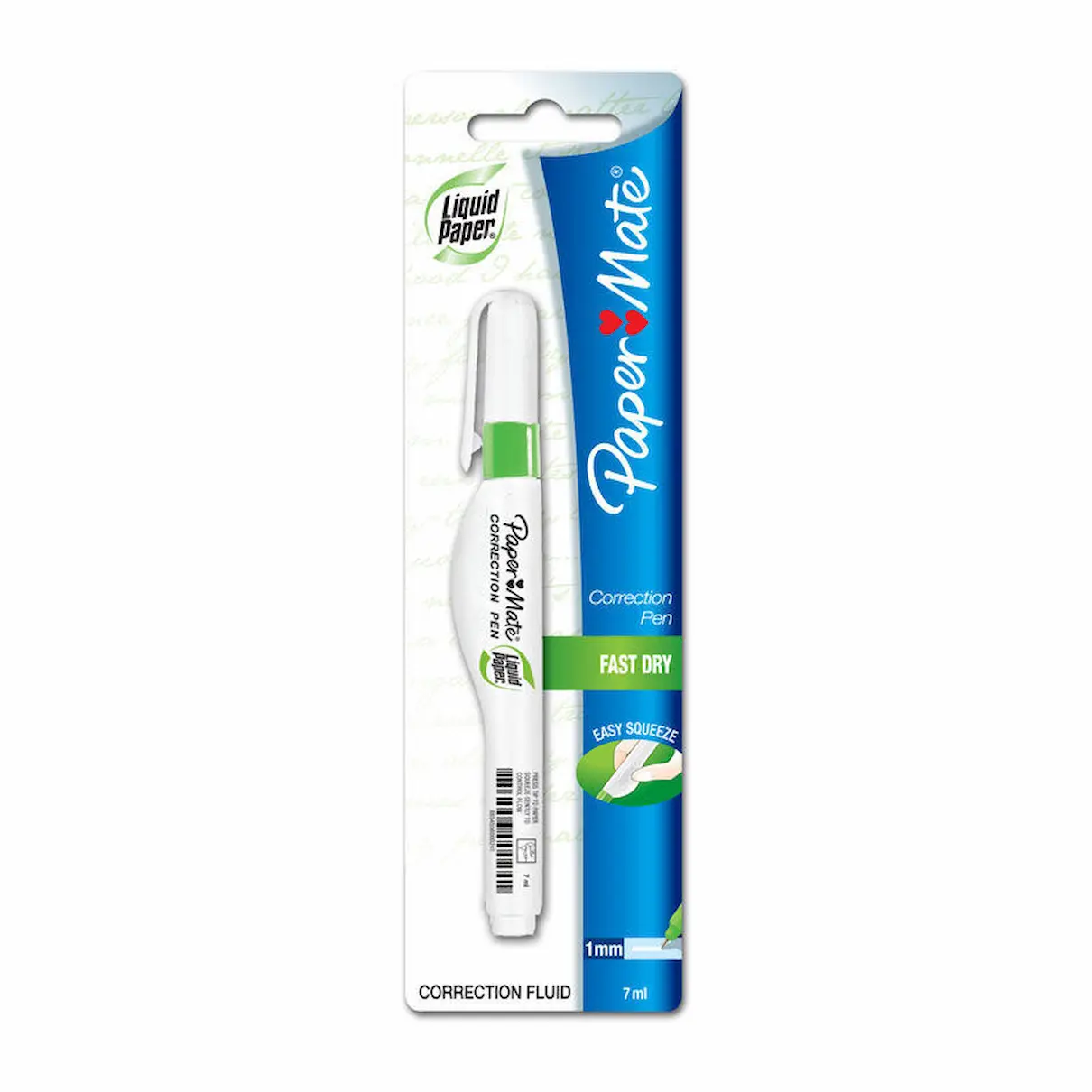Papermate Correction Pen, Blister Pack