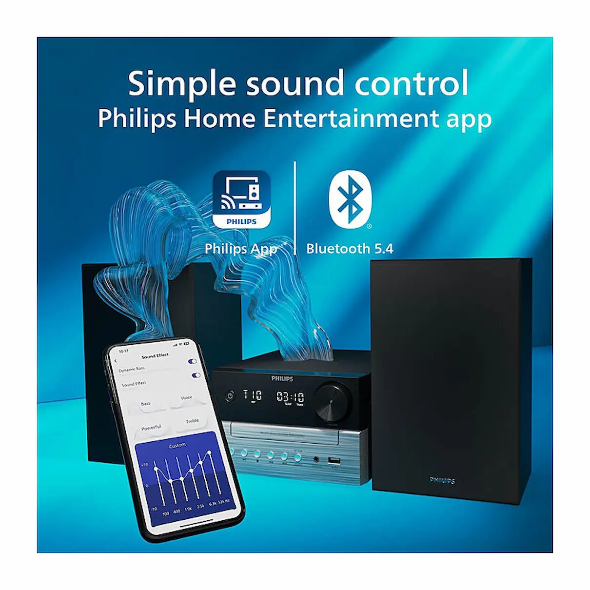 Philips Micro HiFi System, bluetooth and app connection