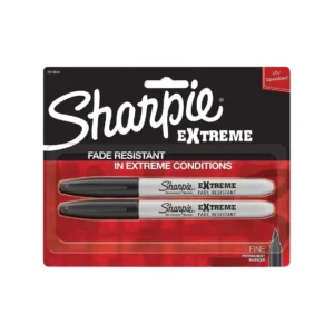 Sharpie Extreme Fine Black Markers, pack 2