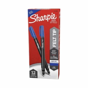 Sharpie Blue Fineliner Pens, Box 12