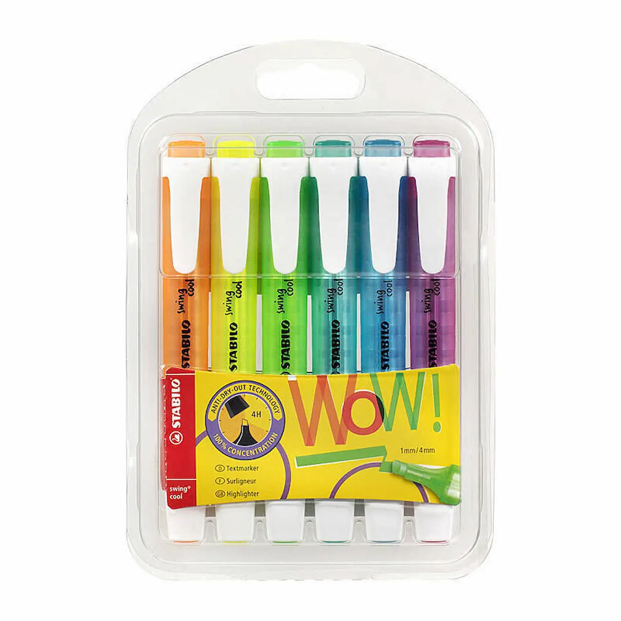 Stabilo Swing Cool Highlighters, Wallet 6
