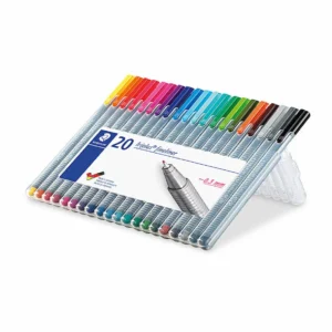 Staedtler 334 Triplus Fineliners, Assorted Colours, Pack 20