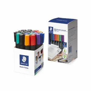 Staedtler 352 Permanent Markers, Assorted Colours, Box 19