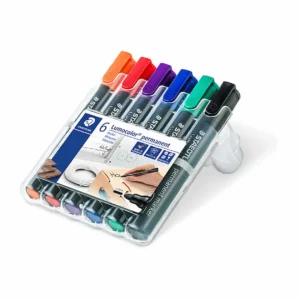 Staedtler 352 Permanent Markers, Assorted Colours, Wallet 6