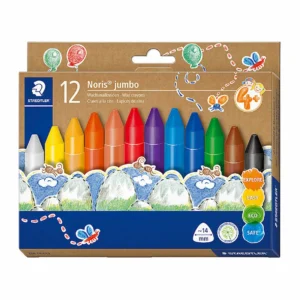Staedtler Jumbo Triangle Crayons, pack 12