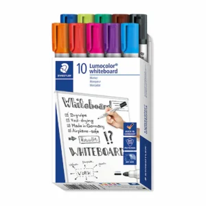 Staedtler Non-Permanent Whiteboard Markers, Assorted Colours, pack 10