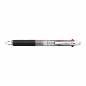 Uni Jetstream 3 Colour Rollerball Pens, Transparent Barrel