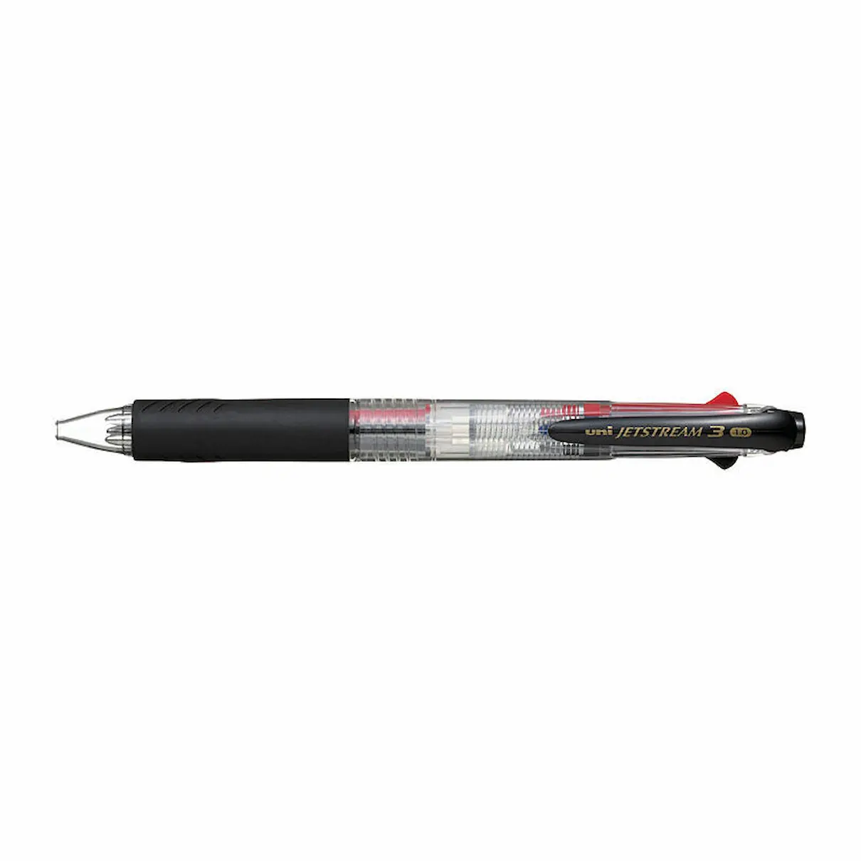 Uni Jetstream 3 colour rollerball pen, 1.0mm, transparent barrel