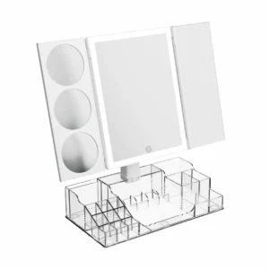 Wellcare adjustable LED Makeup Mirror with organiser