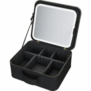 Wellcare Cosmetic Bag, Black, open