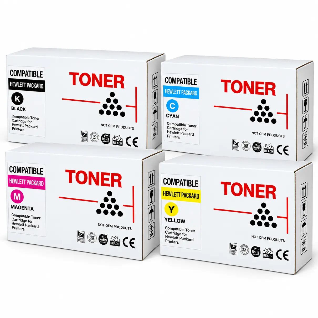Compatible HP 210X Toner Bundle – Black, Cyan, Magenta & Yellow