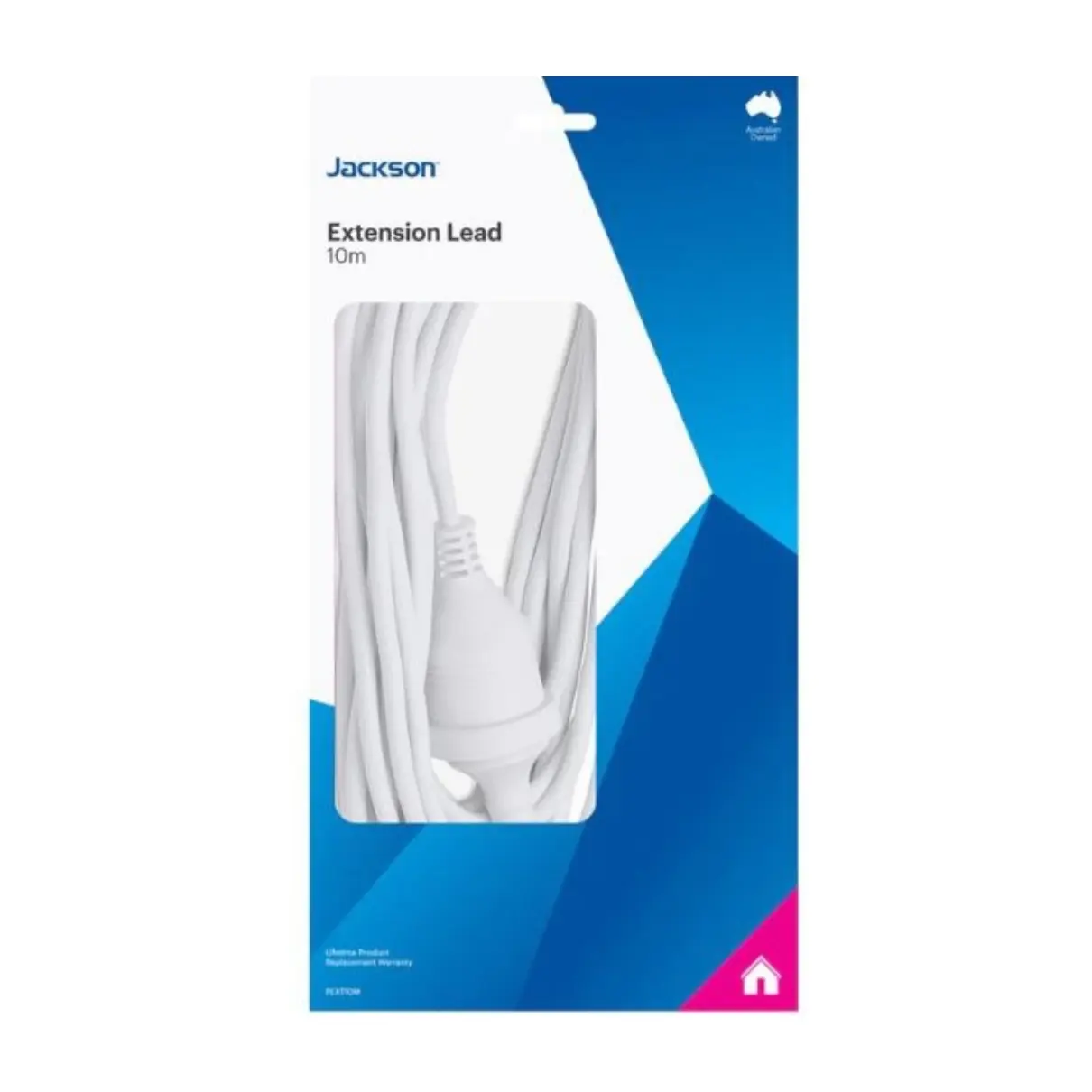Jackson 10 metre extension lead, white