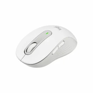 Logitech M650 Signature Wireless Mouse, White, side view
