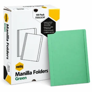 Marbig Manilla Folders, Green, Box 100
