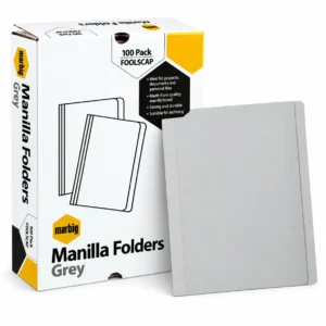 Marbig Manilla Folders, Grey, Box 100
