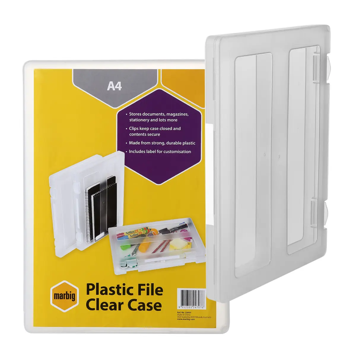 Marbig Plastic File Clear Case