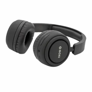 Moki Staple Wireless Headphones, Black, side view