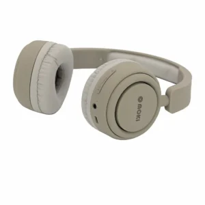 Moki Staple Wireless Headphones, Natural, side view