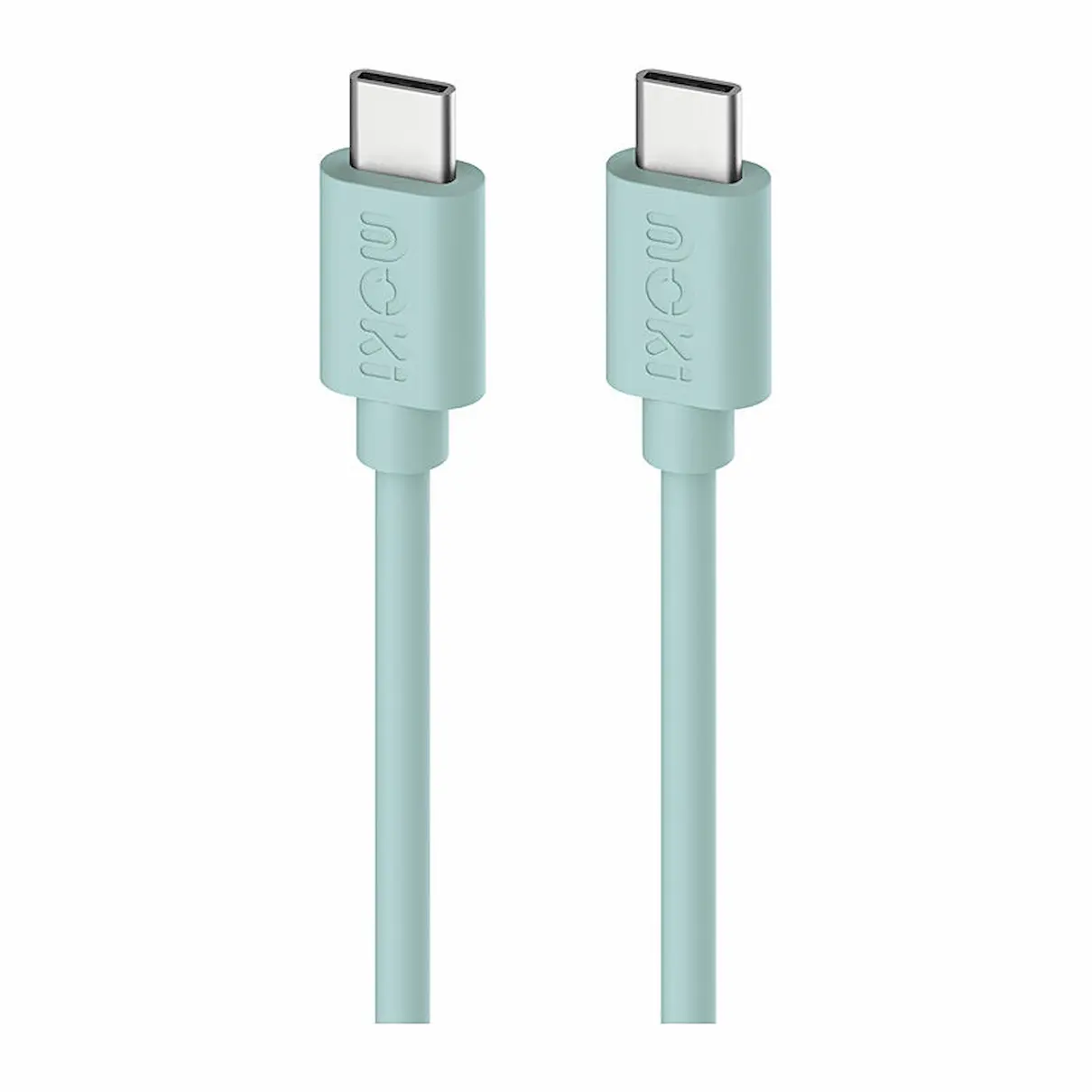 Moki USB-C to USB-C 1m Cable, Pastel Green