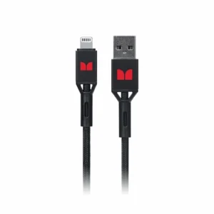 Monster Lightning to USB-A Black 1.2m Braided Cable