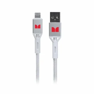 Monster Lightining to USB-A Braided Cable, 2 metre, white
