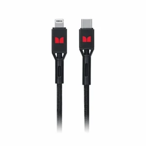 Monster Lightning to USB-C Braided Black Cable, 1.2 metre