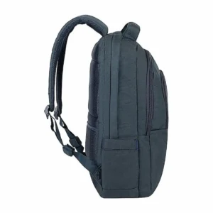 Rivacase Tegel Eco Laptop 23L Backpack, Dark Blue, side view