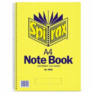 Spirax No 595A Note Book