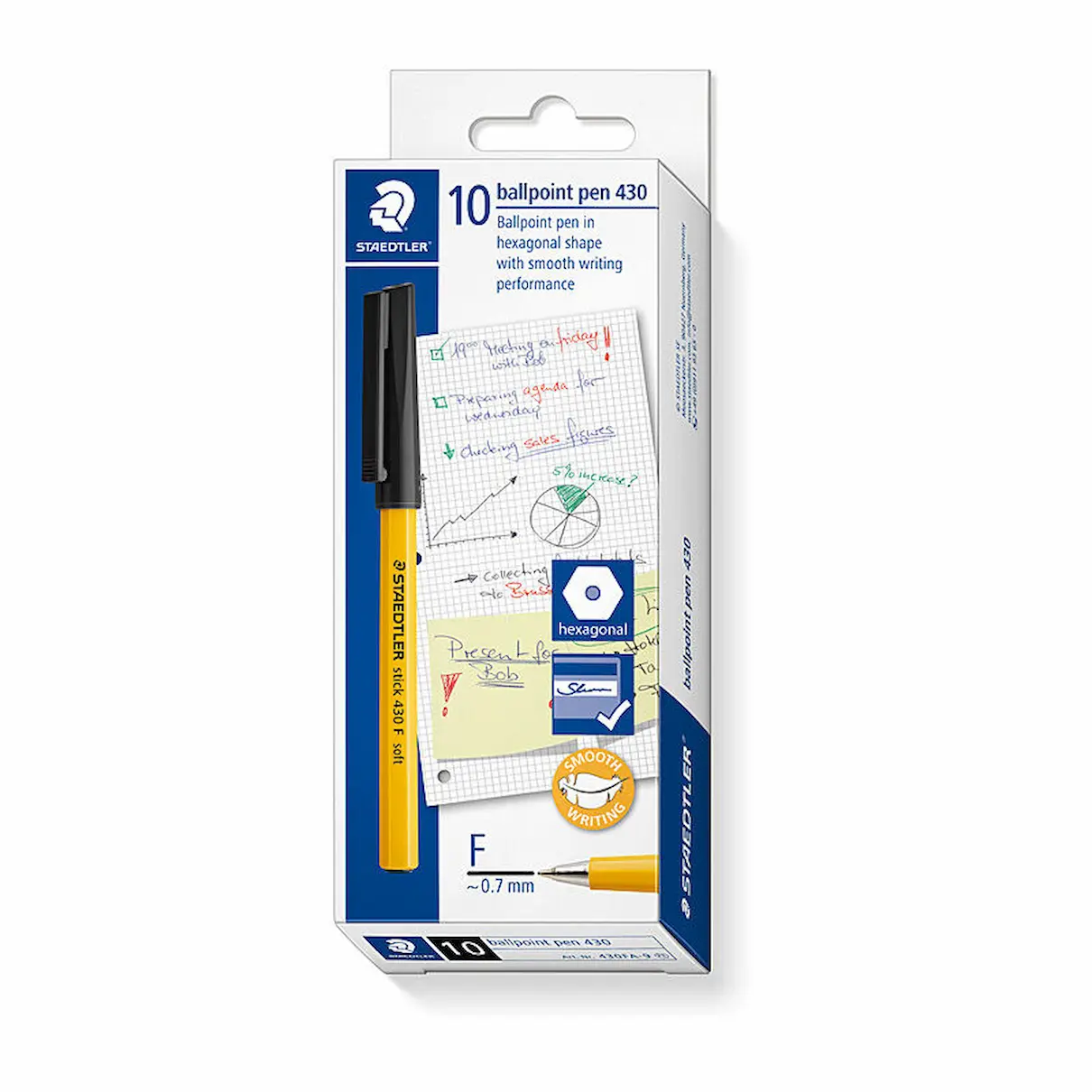 Staedtler 430 Fine Black Pens, Box 10
