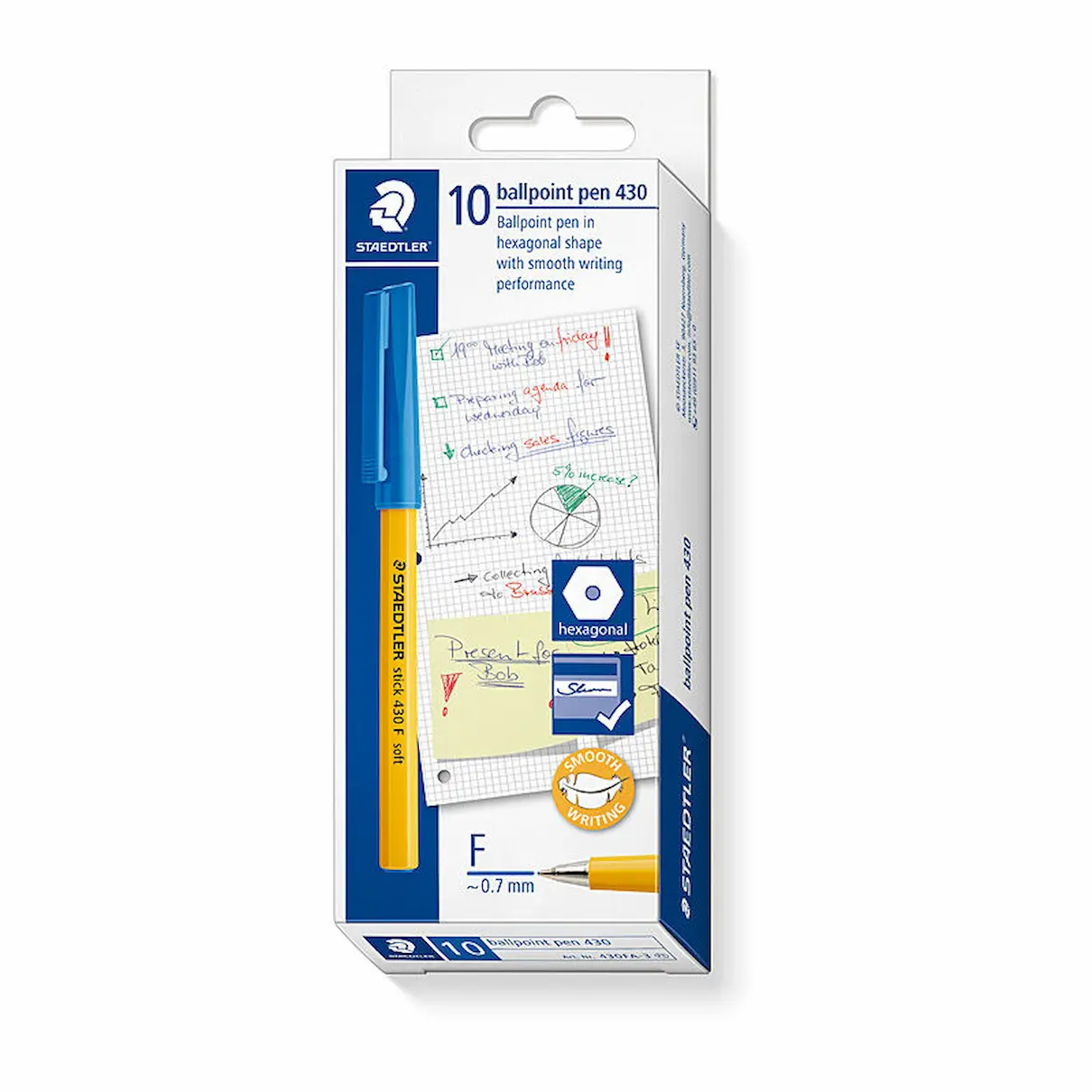 Staedtler 430 Fine Blue Pens, Box 10
